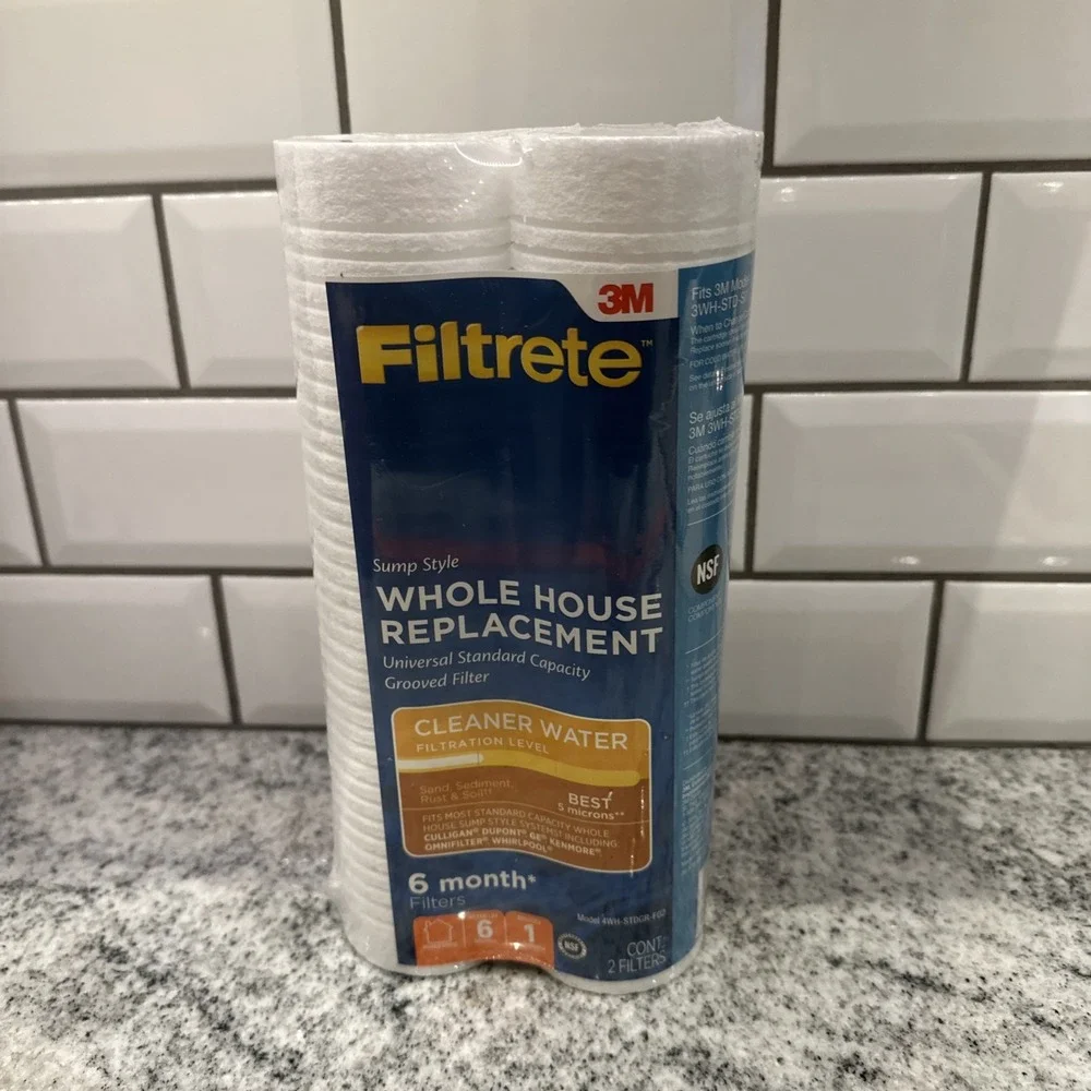 (2) Filtrete 3M Whole House Replacement 4WH-STDGR-F02 Fits Sump‎ Style Systems
